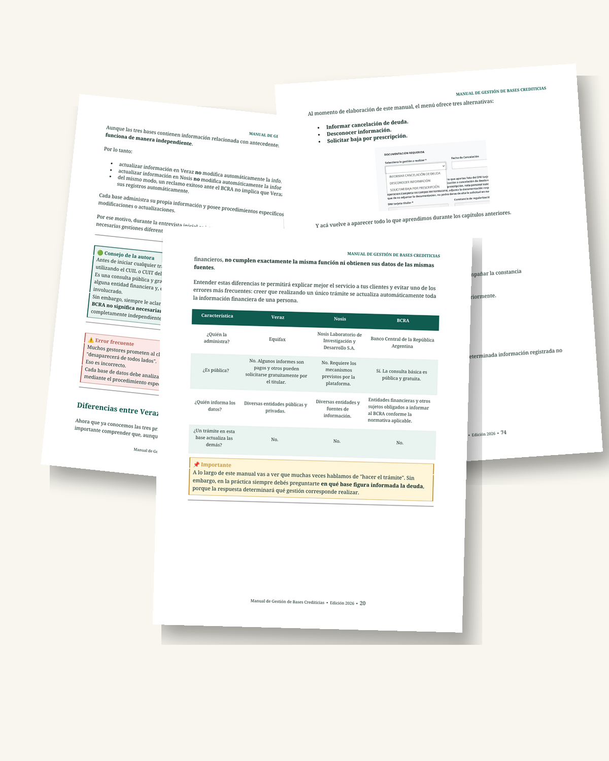 Manual de Gestión de Bases Crediticias – Veraz, Nosis y BCRA - Imagen 2